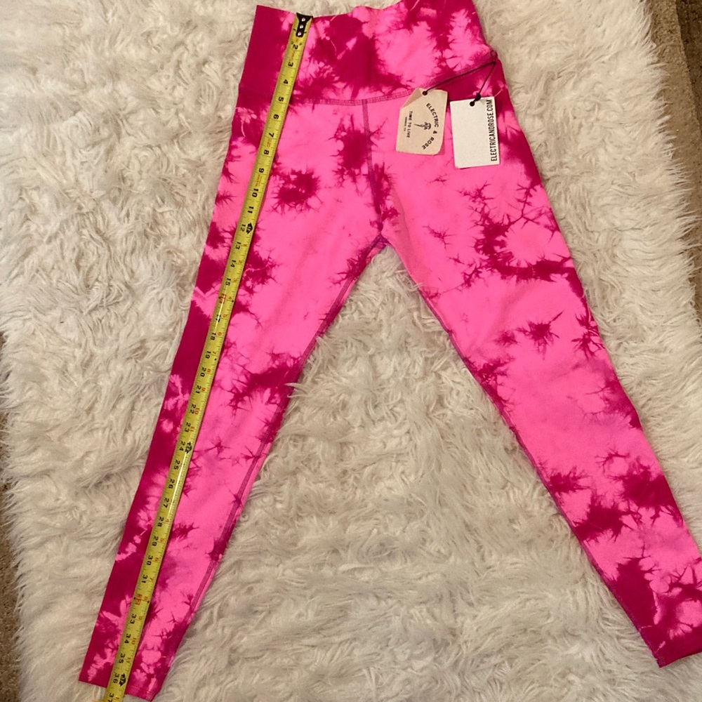 Electric & Rose Neon Pink Tie-Dye High-Rise Leggings